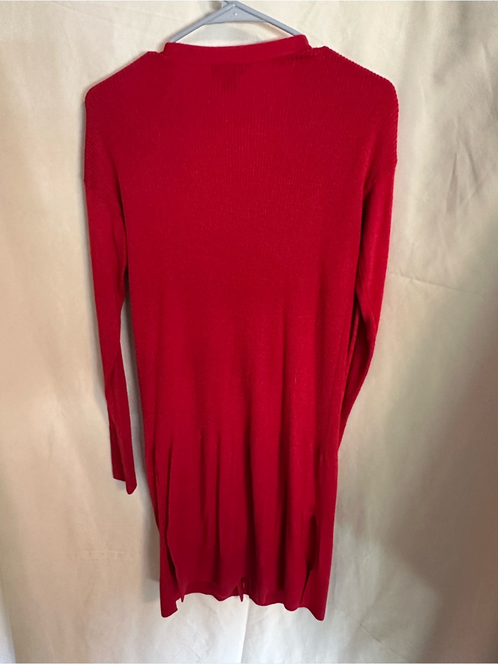 Halogen Red Long Ribbed Button-Front Cardigan - Picture 2 of 2